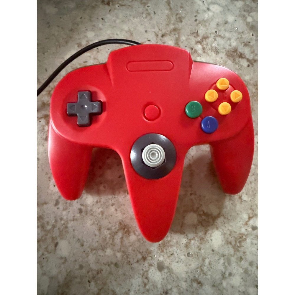 Nintendo 64 N64 Wired Controller Red NUS-005 Retro Video Game Gamepad